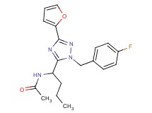 N-{1-[1-(4-fluorobenzyl)-3-(2-furyl)-1H-1,2,4-triazol-5-yl]butyl}acetamide