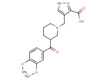 4-{[3-(3,4-dimethoxybenzoyl)piperidin-1-yl]methyl}-1H-pyrazole-3-carboxylic acid