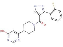 6-(1-{[3-(2-fluorophenyl)-1H-pyrazol-4-yl]carbonyl}piperidin-4-yl)pyrimidin-4-ol