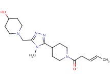 1-[(4-methyl-5-{1-[(3E)-pent-3-enoyl]piperidin-4-yl}-4H-1,2,4-triazol-3-yl)methyl]piperidin-4-ol
