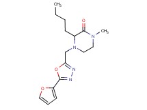 3-butyl-4-{[5-(2-furyl)-1,3,4-oxadiazol-2-yl]methyl}-1-methyl-2-piperazinone