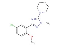 1-[3-(5-chloro-2-methoxyphenyl)-1-methyl-1H-1,2,4-triazol-5-yl]piperidine