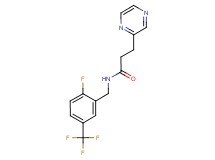 N-[2-fluoro-5-(trifluoromethyl)benzyl]-3-(2-pyrazinyl)propanamide