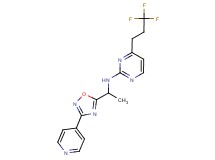 N-[1-(3-pyridin-4-yl-1,2,4-oxadiazol-5-yl)ethyl]-4-(3,3,3-trifluoropropyl)pyrimidin-2-amine