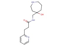 N-[(4-hydroxy-4-azepanyl)methyl]-3-(2-pyridinyl)propanamide