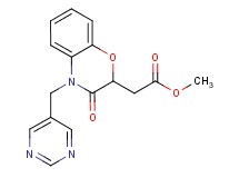 methyl [3-oxo-4-(pyrimidin-5-ylmethyl)-3,4-dihydro-2H-1,4-benzoxazin-2-yl]acetate