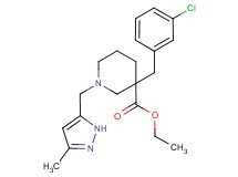 ethyl 3-(3-chlorobenzyl)-1-[(3-methyl-1H-pyrazol-5-yl)methyl]-3-piperidinecarboxylate