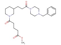methyl 5-{3-[3-(4-benzyl-1-piperazinyl)-3-oxopropyl]-1-piperidinyl}-5-oxopentanoate
