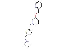 2-{[(1-{[5-(pyrrolidin-1-ylmethyl)-2-thienyl]methyl}piperidin-3-yl)oxy]methyl}pyridine