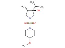 (3R*,4R*)-3-isopropyl-1-[(4-methoxy-1-piperidinyl)sulfonyl]-4-methyl-3-pyrrolidinol
