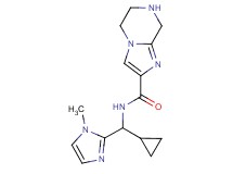 N-[cyclopropyl(1-methyl-1H-imidazol-2-yl)methyl]-5,6,7,8-tetrahydroimidazo[1,2-a]pyrazine-2-carboxamide