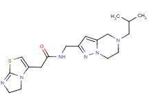 2-(5,6-dihydroimidazo[2,1-b][1,3]thiazol-3-yl)-N-[(5-isobutyl-4,5,6,7-tetrahydropyrazolo[1,5-a]pyrazin-2-yl)methyl]acetamide