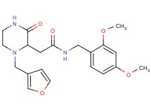 N-(2,4-dimethoxybenzyl)-2-[1-(3-furylmethyl)-3-oxo-2-piperazinyl]acetamide