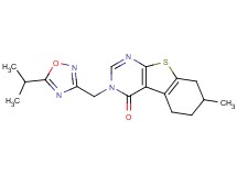 3-[(5-isopropyl-1,2,4-oxadiazol-3-yl)methyl]-7-methyl-5,6,7,8-tetrahydro[1]benzothieno[2,3-d]pyrimidin-4(3H)-one