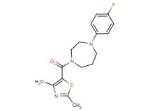 1-[(2,4-dimethyl-1,3-thiazol-5-yl)carbonyl]-4-(4-fluorophenyl)-1,4-diazepane