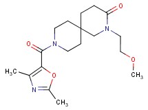 9-[(2,4-dimethyl-1,3-oxazol-5-yl)carbonyl]-2-(2-methoxyethyl)-2,9-diazaspiro[5.5]undecan-3-one