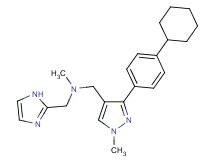 1-[3-(4-cyclohexylphenyl)-1-methyl-1H-pyrazol-4-yl]-N-(1H-imidazol-2-ylmethyl)-N-methylmethanamine