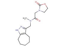 N-(1,4,5,6,7,8-hexahydrocyclohepta[c]pyrazol-3-ylmethyl)-N-methyl-2-(2-oxo-1,3-oxazolidin-3-yl)acetamide trifluoroacetate