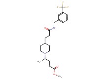 methyl 4-[4-(3-oxo-3-{[3-(trifluoromethyl)benzyl]amino}propyl)-1-piperidinyl]pentanoate