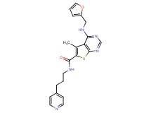 4-[(2-furylmethyl)amino]-5-methyl-N-[3-(4-pyridinyl)propyl]thieno[2,3-d]pyrimidine-6-carboxamide