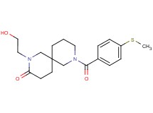 2-(2-hydroxyethyl)-8-[4-(methylthio)benzoyl]-2,8-diazaspiro[5.5]undecan-3-one