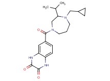 6-{[4-(cyclopropylmethyl)-3-isopropyl-1,4-diazepan-1-yl]carbonyl}-1,4-dihydro-2,3-quinoxalinedione
