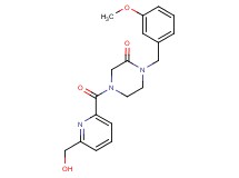 4-{[6-(hydroxymethyl)-2-pyridinyl]carbonyl}-1-(3-methoxybenzyl)-2-piperazinone