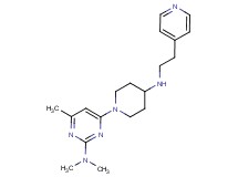 N,N,4-trimethyl-6-{4-[(2-pyridin-4-ylethyl)amino]piperidin-1-yl}pyrimidin-2-amine