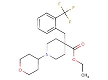 ethyl 1-(tetrahydro-2H-pyran-4-yl)-4-[2-(trifluoromethyl)benzyl]-4-piperidinecarboxylate