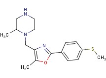 2-methyl-1-({5-methyl-2-[4-(methylthio)phenyl]-1,3-oxazol-4-yl}methyl)piperazine hydrochloride