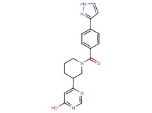 6-{1-[4-(1H-pyrazol-3-yl)benzoyl]-3-piperidinyl}-4-pyrimidinol