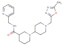 1'-[(5-methyl-1,3,4-oxadiazol-2-yl)methyl]-N-(pyridin-2-ylmethyl)-1,4'-bipiperidine-3-carboxamide