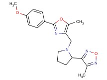 3-(1-{[2-(4-methoxyphenyl)-5-methyl-1,3-oxazol-4-yl]methyl}-2-pyrrolidinyl)-4-methyl-1,2,5-oxadiazole