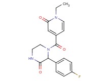 4-[(1-ethyl-2-oxo-1,2-dihydropyridin-4-yl)carbonyl]-3-(4-fluorophenyl)piperazin-2-one