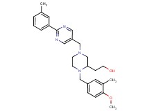 2-(1-(4-methoxy-3-methylbenzyl)-4-{[2-(3-methylphenyl)-5-pyrimidinyl]methyl}-2-piperazinyl)ethanol