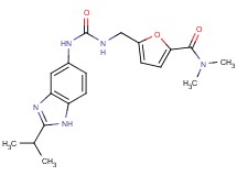 5-[({[(2-isopropyl-1H-benzimidazol-5-yl)amino]carbonyl}amino)methyl]-N,N-dimethyl-2-furamide