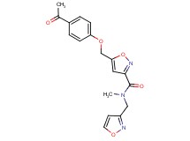 5-[(4-acetylphenoxy)methyl]-N-(3-isoxazolylmethyl)-N-methyl-3-isoxazolecarboxamide