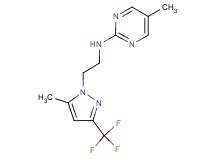 5-methyl-N-{2-[5-methyl-3-(trifluoromethyl)-1H-pyrazol-1-yl]ethyl}pyrimidin-2-amine