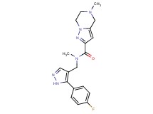 N-{[5-(4-fluorophenyl)-1H-pyrazol-4-yl]methyl}-N,5-dimethyl-4,5,6,7-tetrahydropyrazolo[1,5-a]pyrazine-2-carboxamide