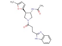 N-[(3S*,4R*)-1-[3-(1H-benzimidazol-2-yl)propanoyl]-4-(5-methyl-2-furyl)pyrrolidin-3-yl]acetamide