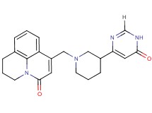 7-{[3-(6-oxo-1,6-dihydropyrimidin-4-yl)piperidin-1-yl]methyl}-2,3-dihydro-1H,5H-pyrido[3,2,1-ij]quinolin-5-one