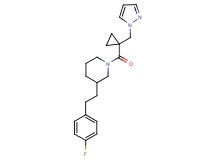 3-[2-(4-fluorophenyl)ethyl]-1-{[1-(1H-pyrazol-1-ylmethyl)cyclopropyl]carbonyl}piperidine