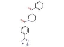phenyl{1-[4-(1H-1,2,4-triazol-3-yl)benzoyl]-3-piperidinyl}methanone