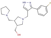 [(3R*,4R*)-1-{[3-(3-fluorophenyl)-1H-pyrazol-4-yl]methyl}-4-(pyrrolidin-1-ylmethyl)pyrrolidin-3-yl]methanol