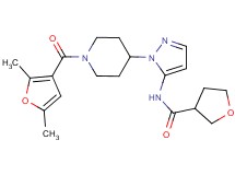N-{1-[1-(2,5-dimethyl-3-furoyl)-4-piperidinyl]-1H-pyrazol-5-yl}tetrahydro-3-furancarboxamide