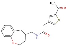 2-(5-acetyl-3-thienyl)-N-(2,3,4,5-tetrahydro-1-benzoxepin-4-ylmethyl)acetamide