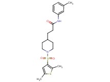3-{1-[(2,5-dimethyl-3-thienyl)sulfonyl]-4-piperidinyl}-N-(3-methylphenyl)propanamide