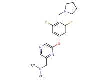 ({6-[3,5-difluoro-4-(pyrrolidin-1-ylmethyl)phenoxy]pyrazin-2-yl}methyl)dimethylamine