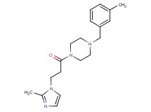 1-(3-methylbenzyl)-4-[3-(2-methyl-1H-imidazol-1-yl)propanoyl]piperazine