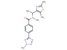 N-[1-(2,5-dimethyl-1,3-thiazol-4-yl)ethyl]-N-methyl-4-(2-methyl-2H-tetrazol-5-yl)benzamide